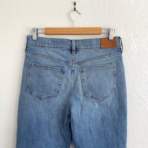 J.Crew Classic Straight Jeans High Rise Organic Cotton Distressed Blue Denim 27 - Picture 4 of 9
